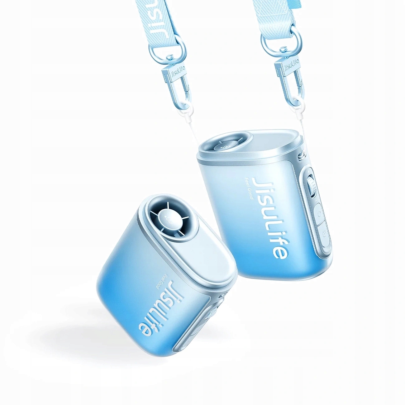 Mini ventilátor 4500 mAh s vodítkem 3v1 modrý Jisulife Neck Fan 5