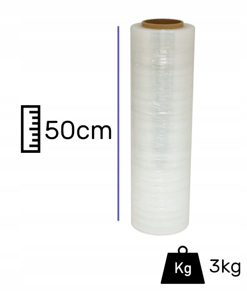FOLIA STRETCH 3KG X 10SZT TRANSPARENT MINI TULEJA Marka Ironpack