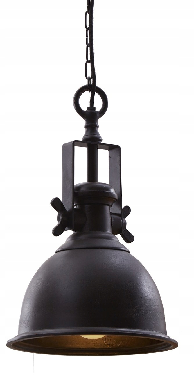 Závesná lampa Industrial, čierna, Interior Space s