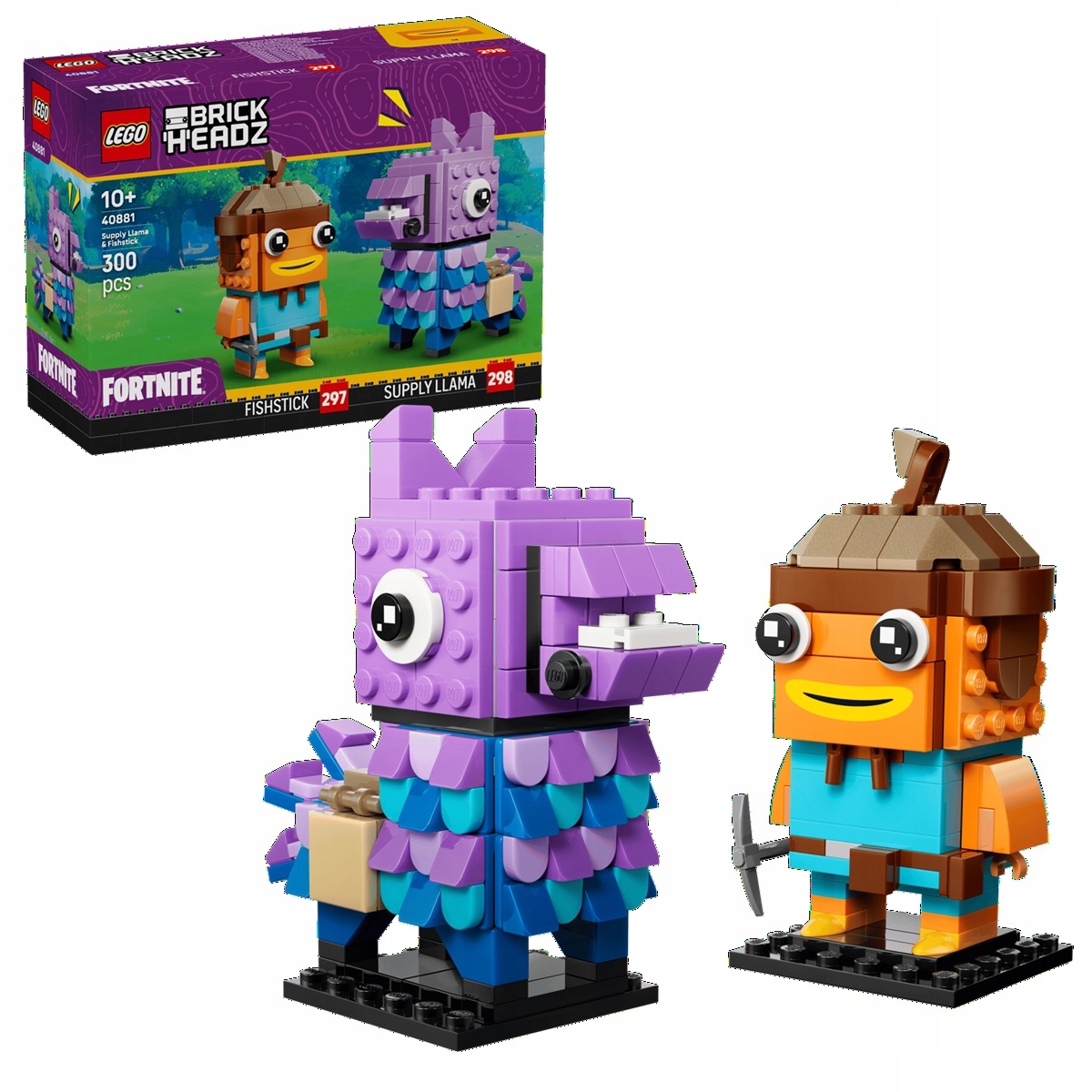 Lego Fortnite 40881 BrickHeadz Lama Zaopatrzeniowa i Paluch Rybny figurki
