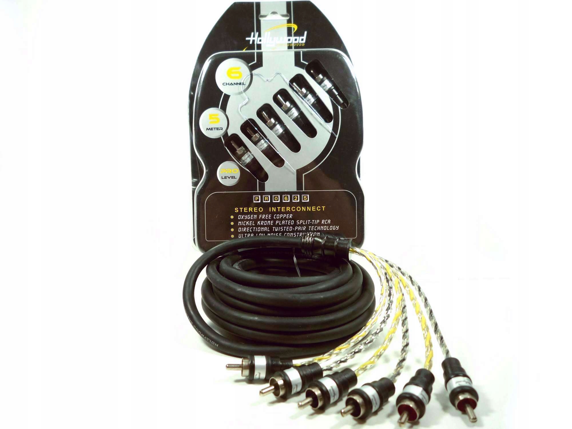 

Kable Hollywood PRO-625 Sygnalowe 5m 6xRCA Mława