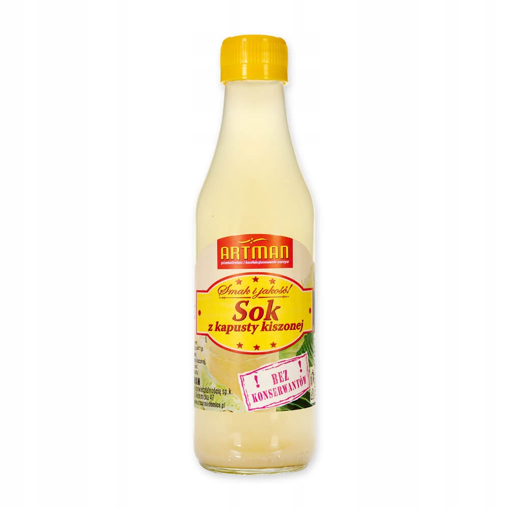 

100% Naturalny zdrowy sok z kiszonej kapusty 250ml