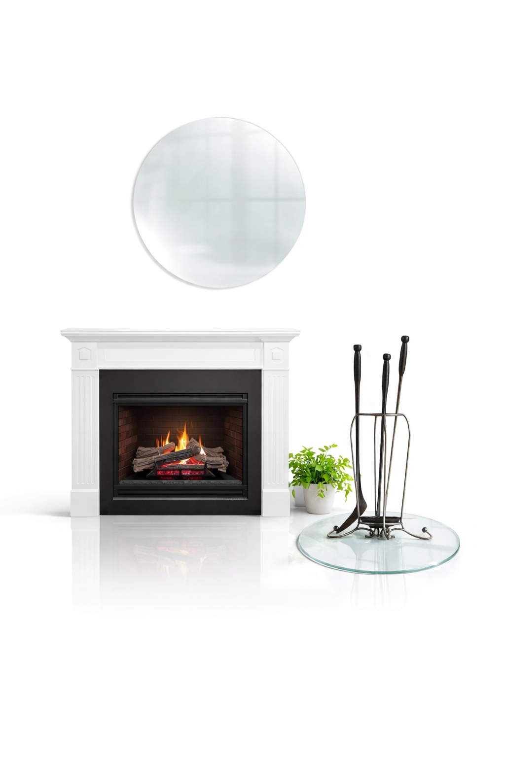 Sklo Pod Krb Tvrzené Sklo Podstavec Kulatý 50 CM Průhledný