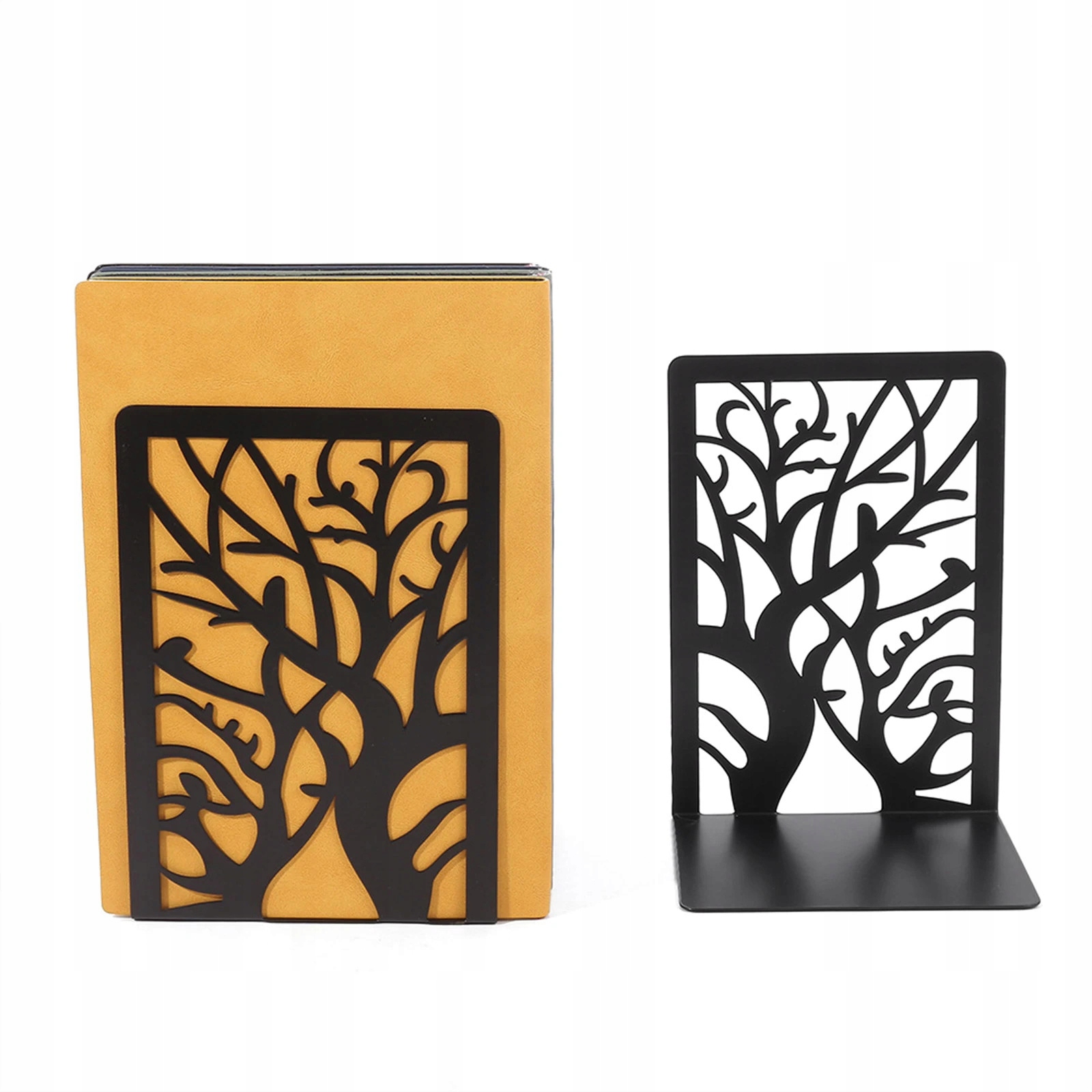 2 x PODPÓRKA DO KSIĄŻEK ANTYPOŚLIZGOWA METALOWA CZARNA PODPÓRKI STOJAK Szerokość produktu 12 cm