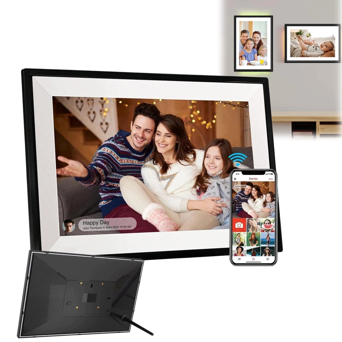 Digitální Rámeček Na Fotografie Frameo Wi-fi Hd Ips 15.6" Polština 32GB