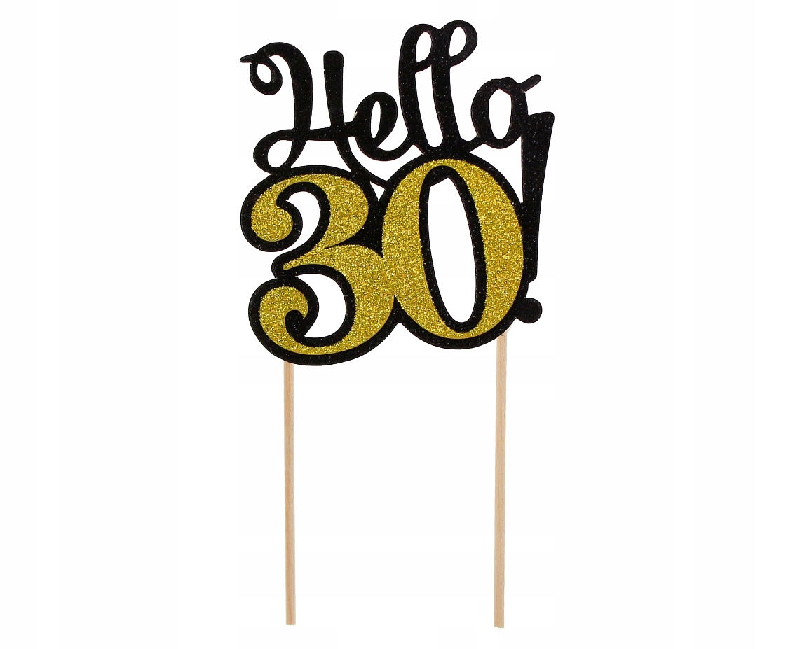 

Dekoracja Na Tort "Hello 30" toper