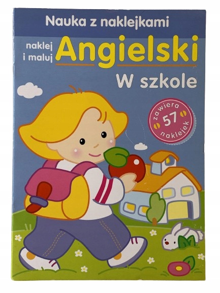 Język angielski dla dzieci książeczka z naklejkami