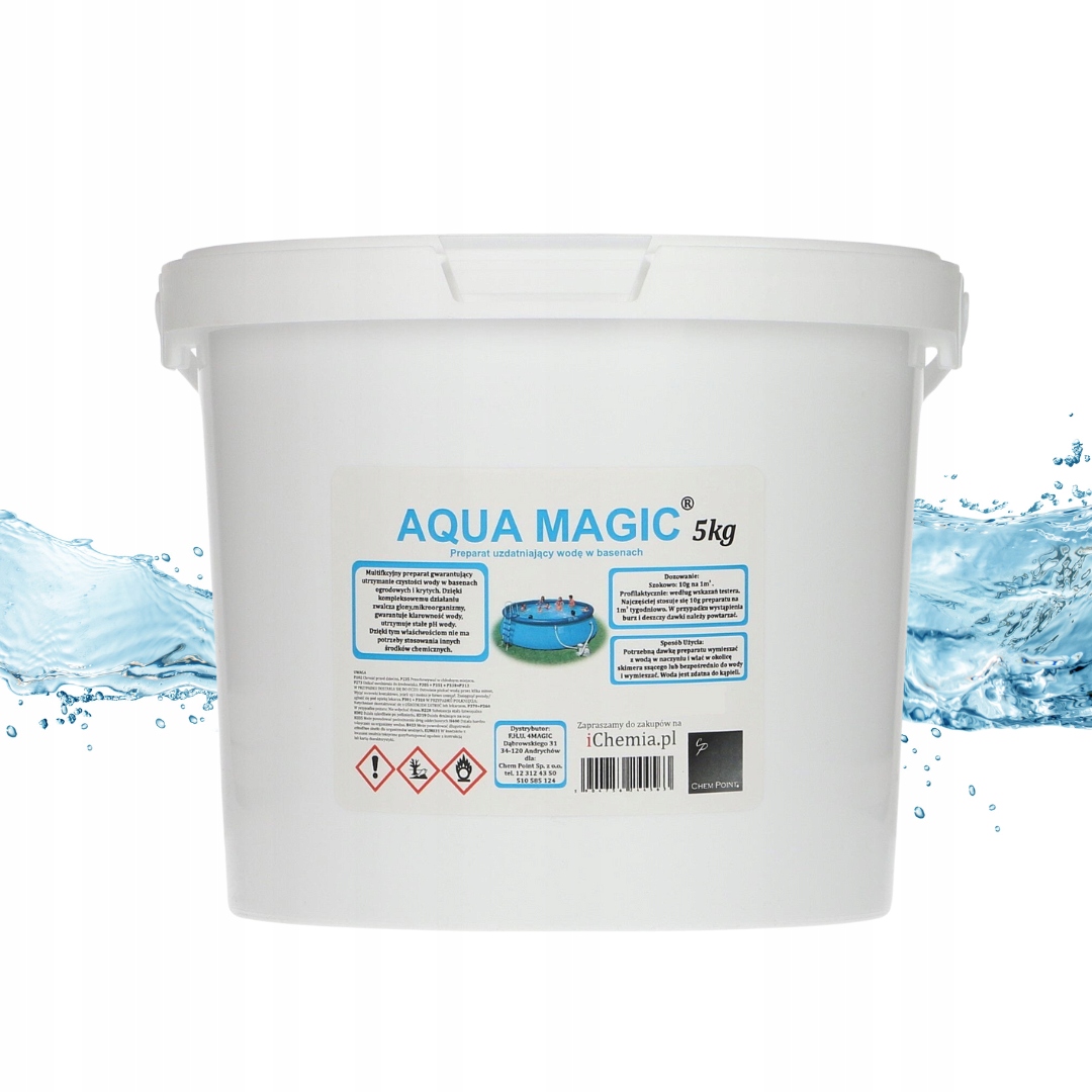 Chemia Basenowa Chlor Do Basenu Granulat Wiadro 5.1KG 2 Lata Ważności