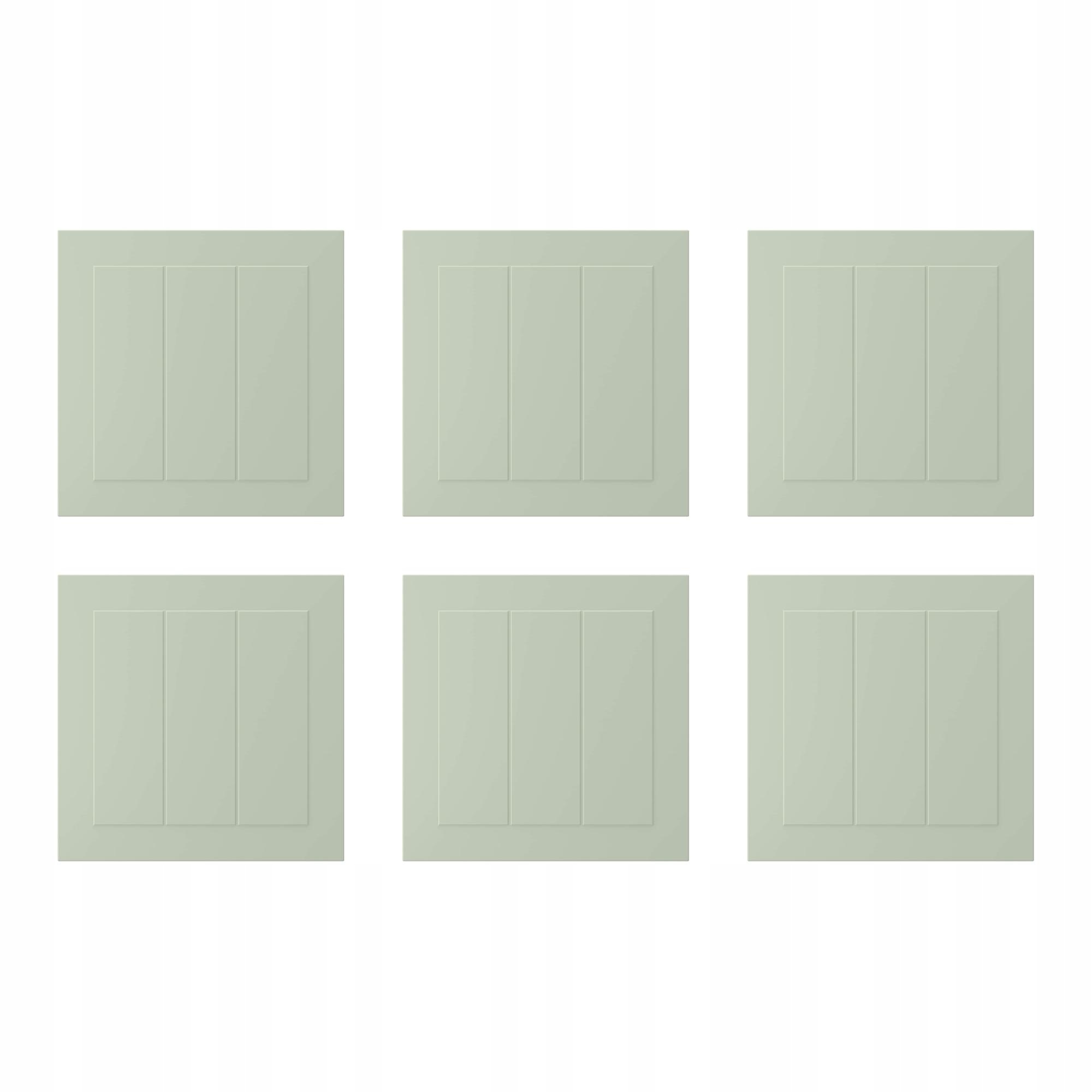 6 szt. Front szuflady jasnozielony 40x40 cm Stensund