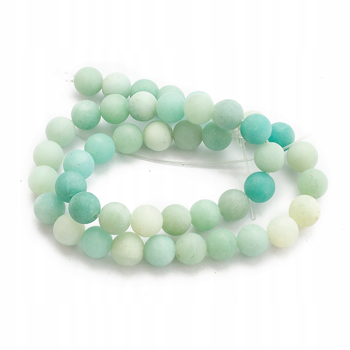 Korálky Přírodní Amazonit, Třída A, Mrazivé Styly, 8mm, 44ks/35.5cm/niс