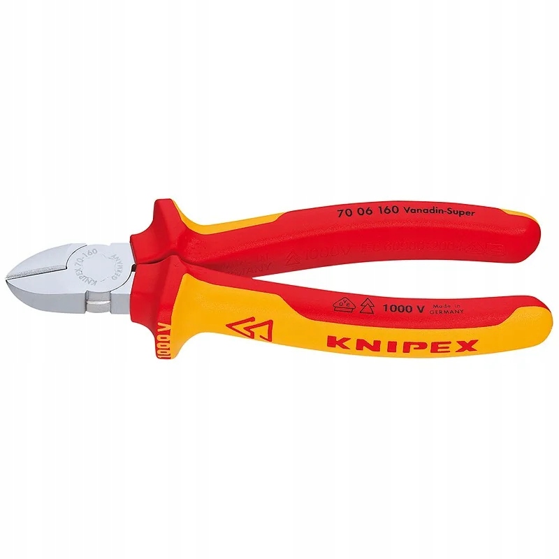 Szczypce tnące boczne 180 mm 62 Hrc 1000V chromowane Knipex (7006180)