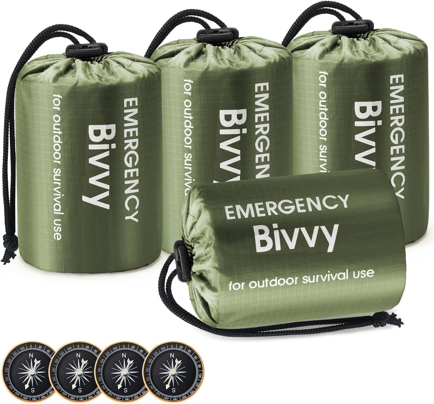 Awaryjny worek biwakowy survivalowy wodoszczelny 4 szt. zielony