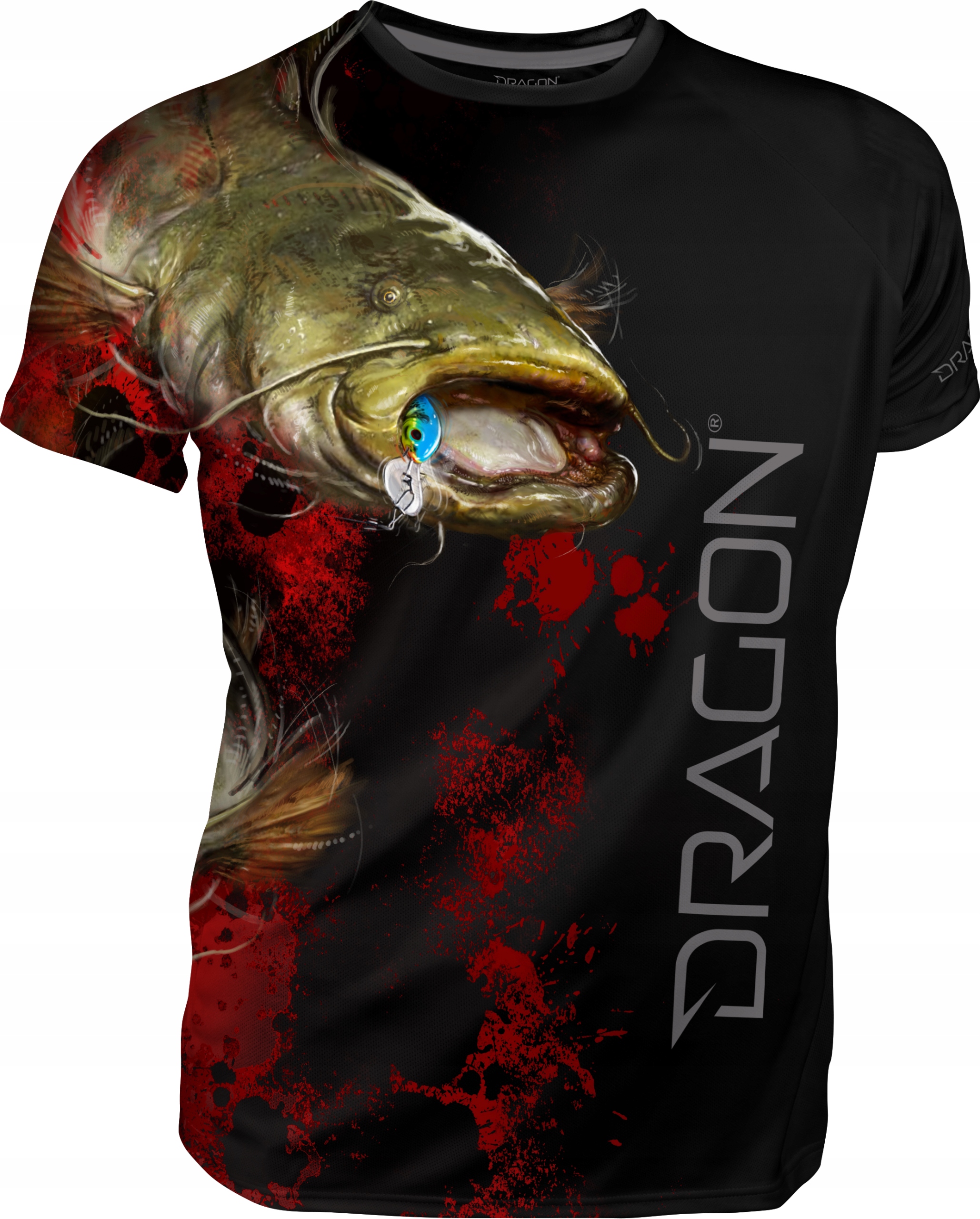 Koszulka Dragon CoolMax Sum czarno-czerwony XL