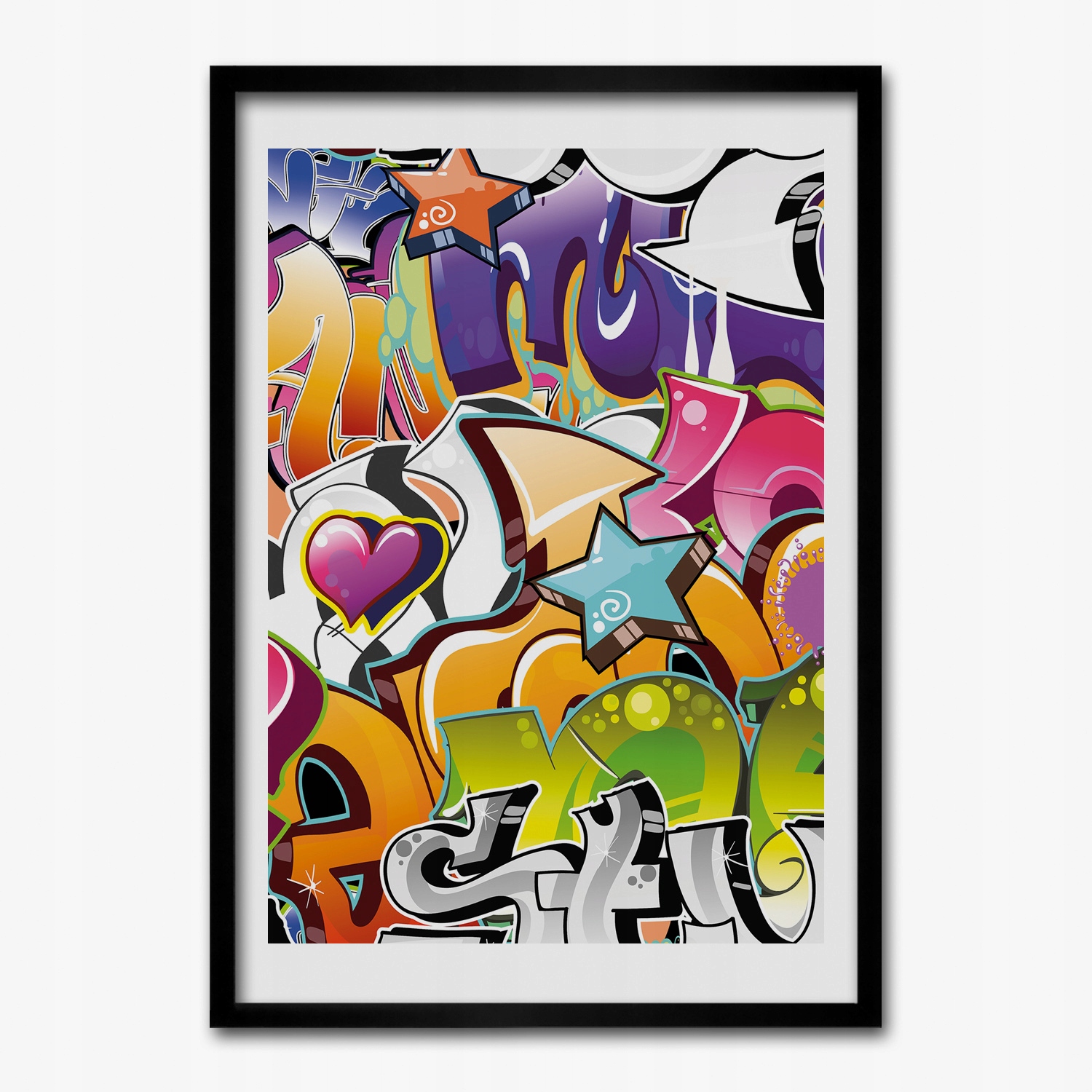 Nástěnný fotoobraz v rámu Text graffiti 50x70 cm