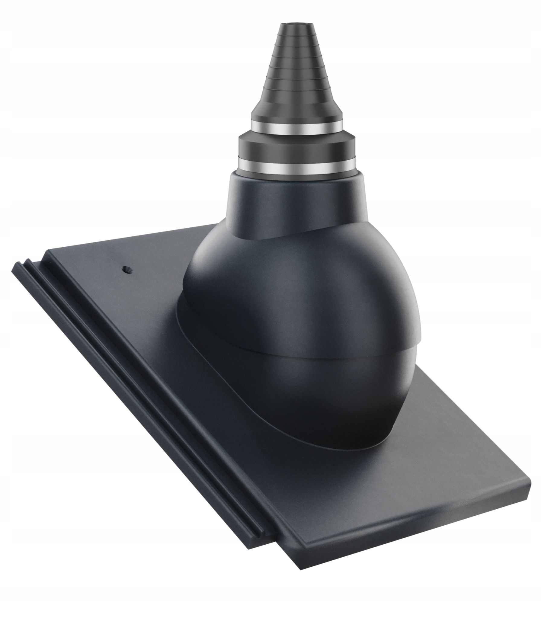 Anténní průchod pro vzduchotěsné střechy Braas Teviva Šedý Křišťál