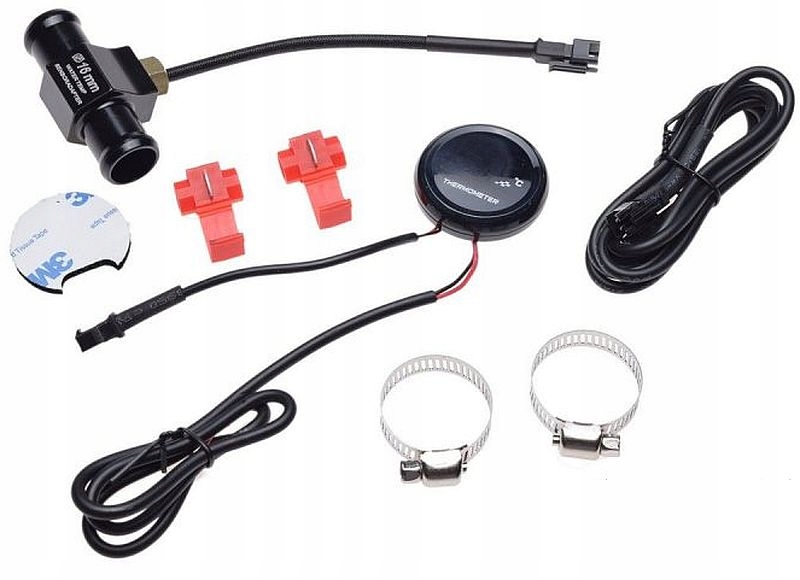 Elektronický ukazatel teploty kapaliny Off Road hadice 16 mm 12-24 V