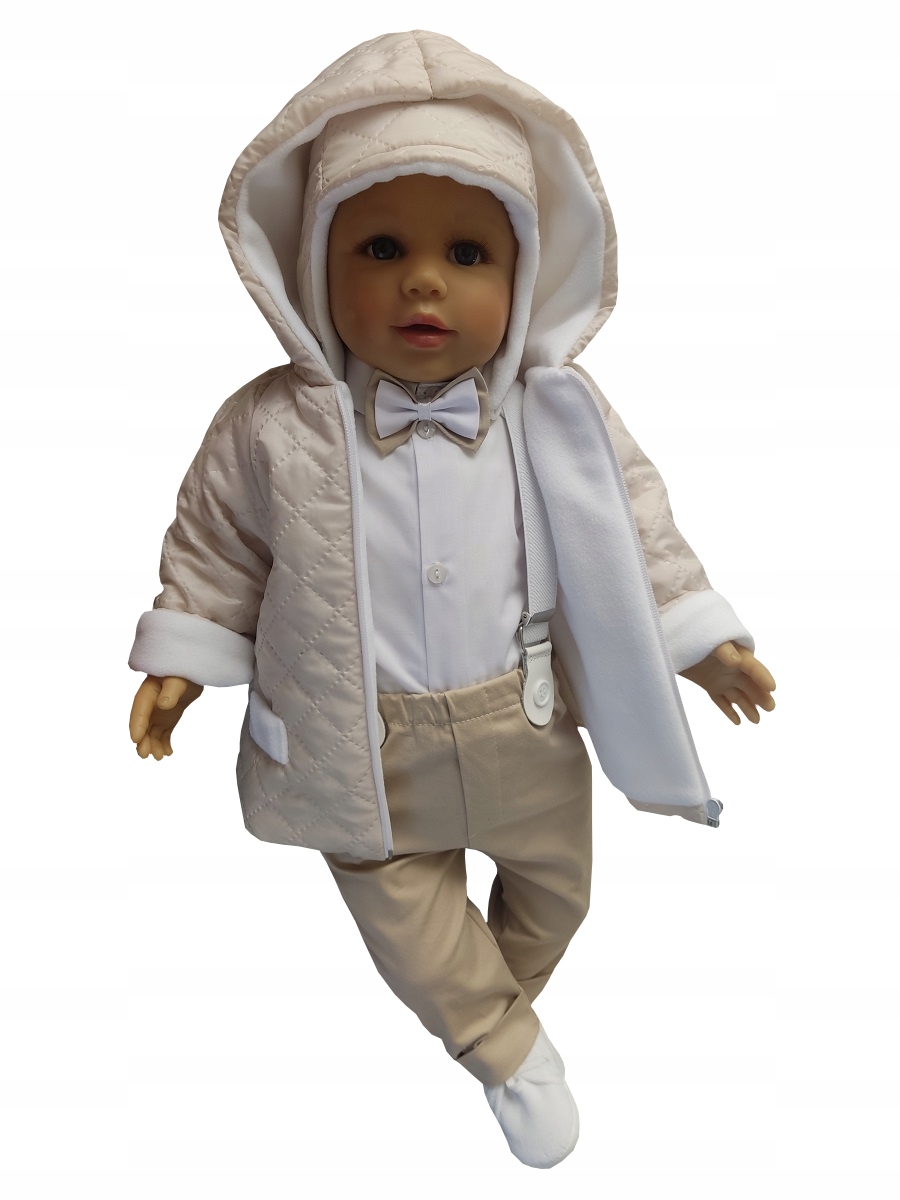 KURTKA UBRANKO POLSKIE DO CHRZTU KOMPLET CHRZEST GARNITUR ROCZEK WESELE R80