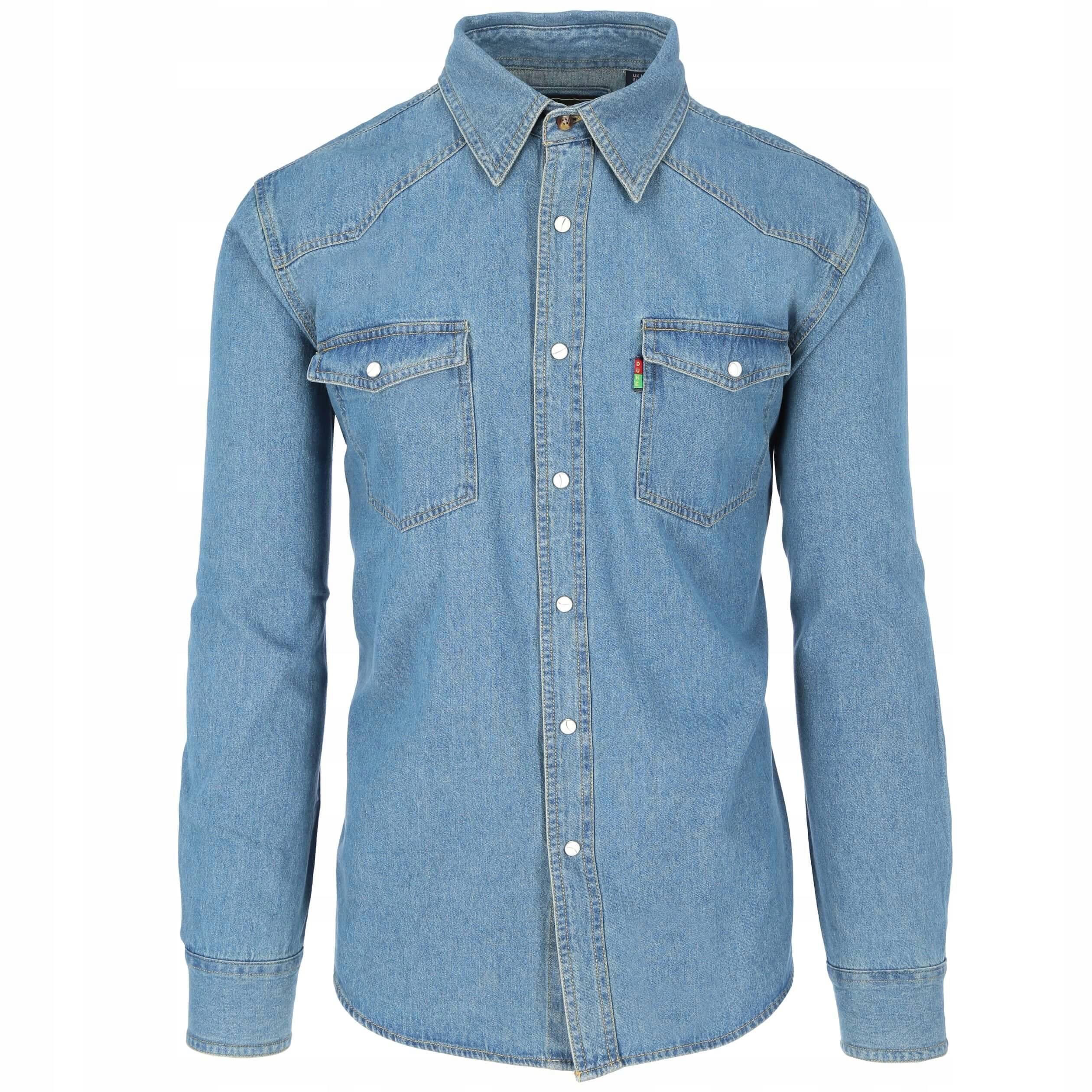 Duża męska koszula jeansowa Duke 2XL_klatka148