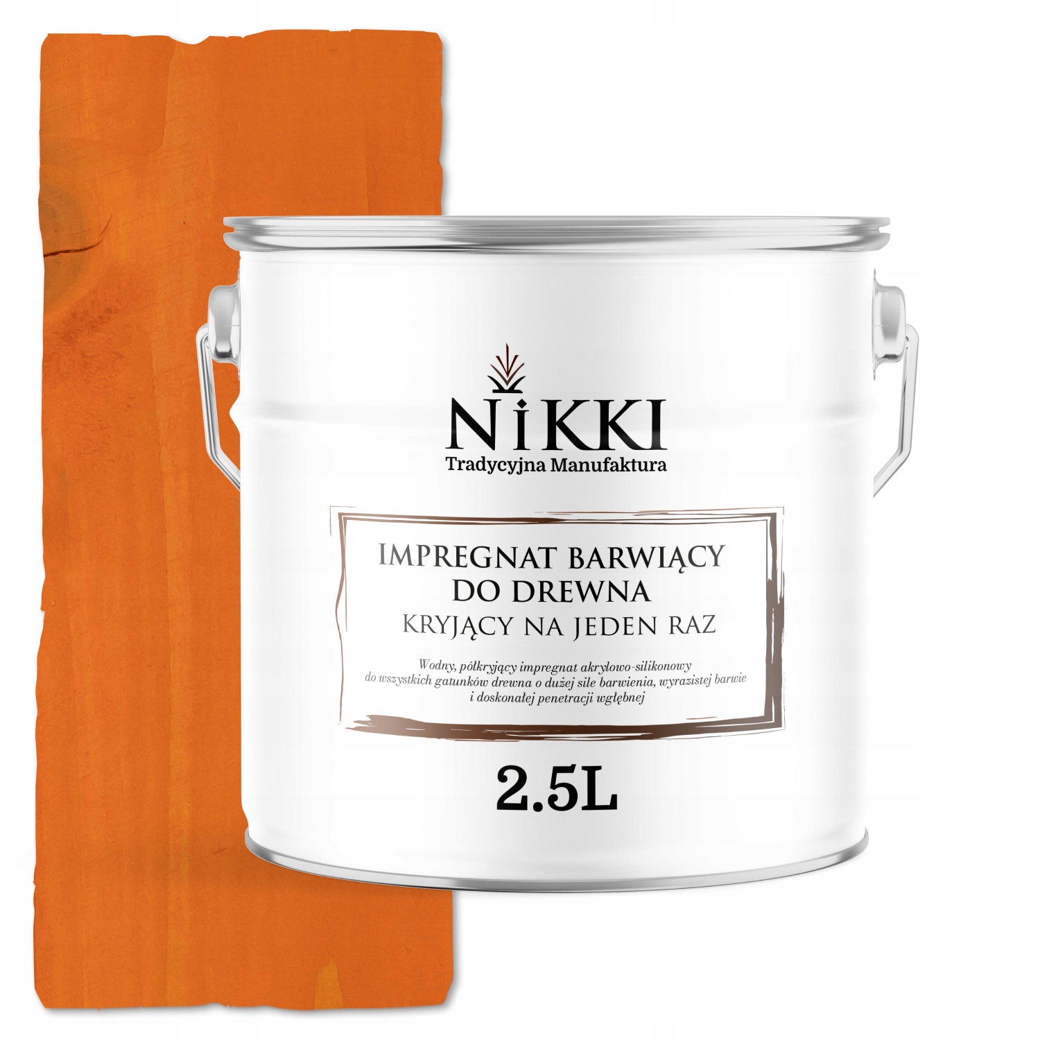 Impregnace Na Dřevo Extra Lazura Krycí Najednou Oranžová 2,5 L