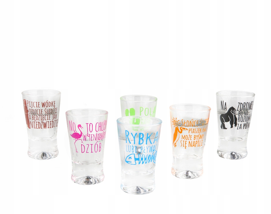 Kieliszki do wódki 25ml Humor Zestaw na prezent Marka Glasmark
