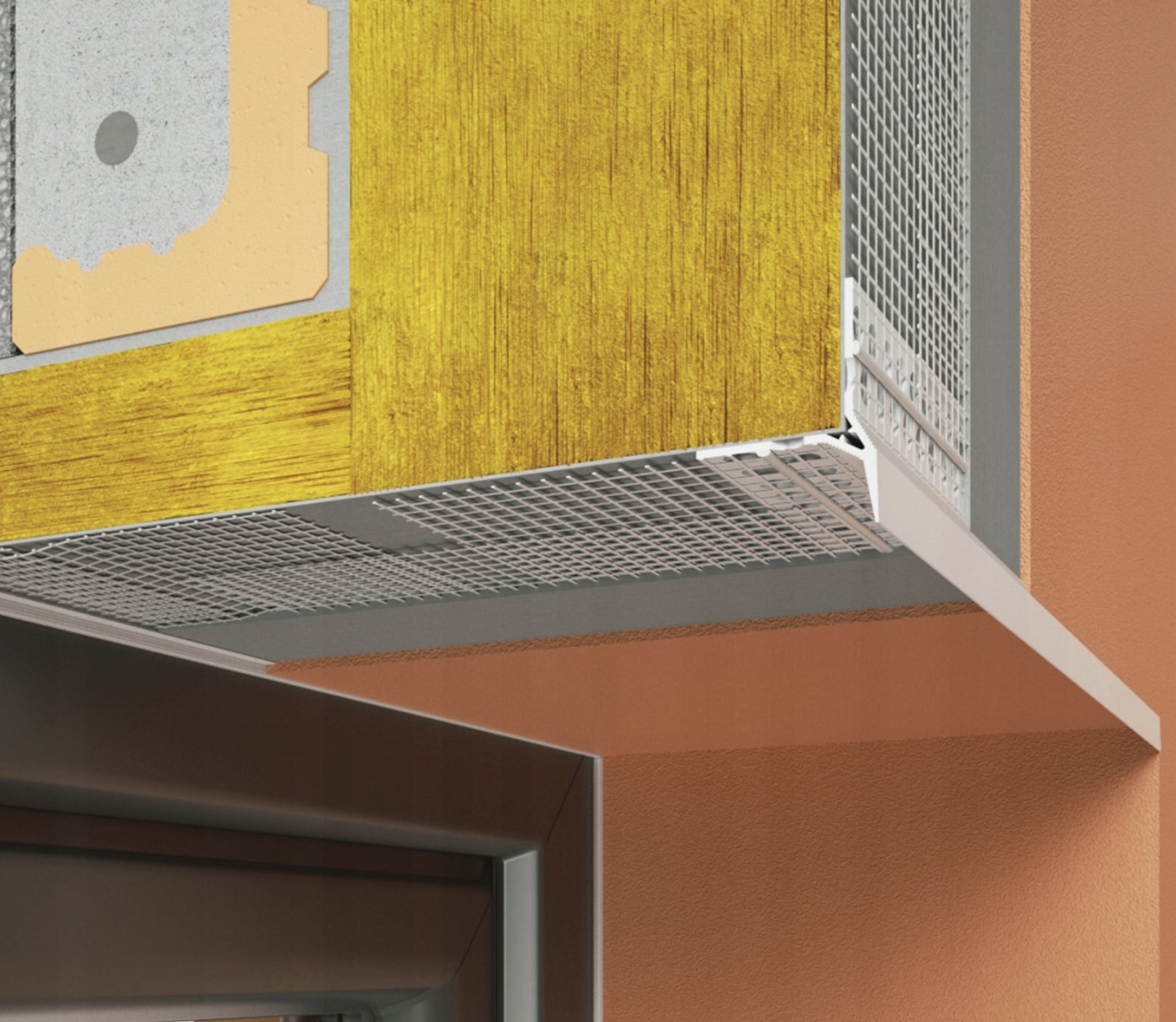 NAROŻNIK PROFIL LISTWA PCV OKAPNIKOWA KAPINOS OKAPNIK 2,5mb Z FOLIĄ Długość 2.5 m