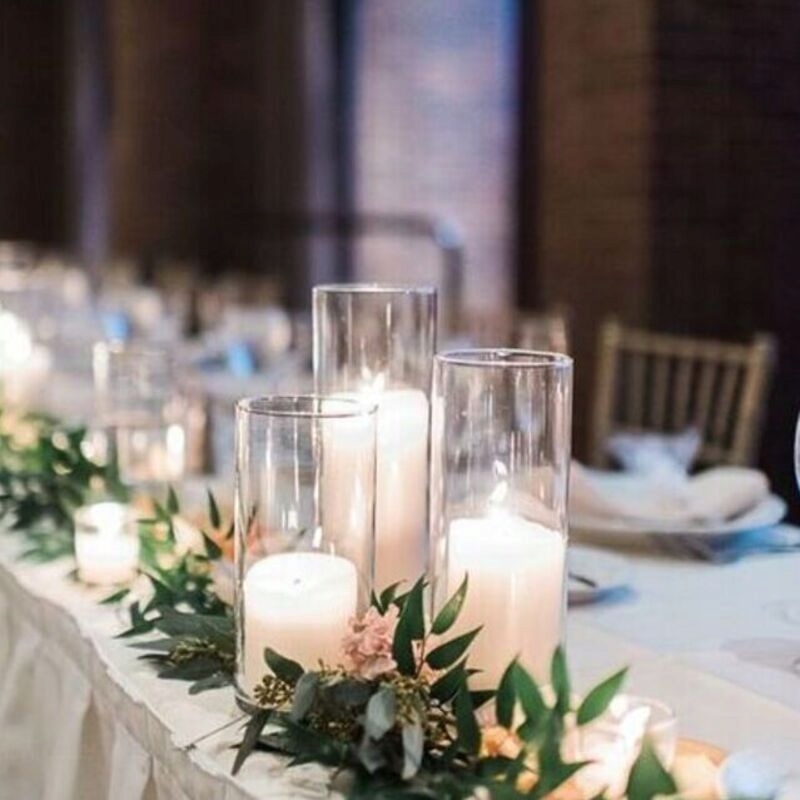 Wazon Szklany Cylinder 20cm fi 10cm Kolor przezroczysty