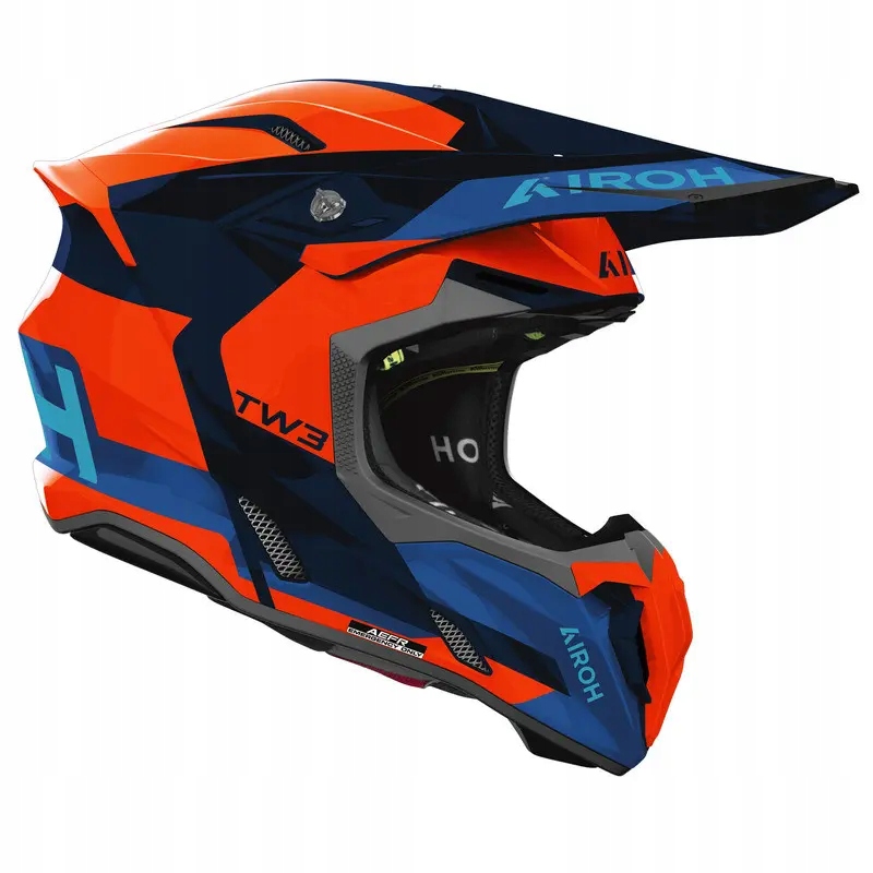 Offroadová prilba Cross Enduro Airoh Twist 3 Fancy Blue Orange Gloss S