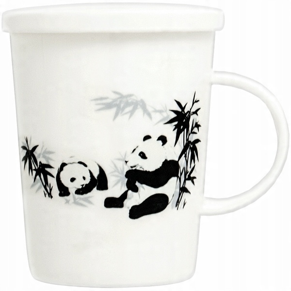 

Kubek do herbaty z filtrem porcelanowy Panda 300ml