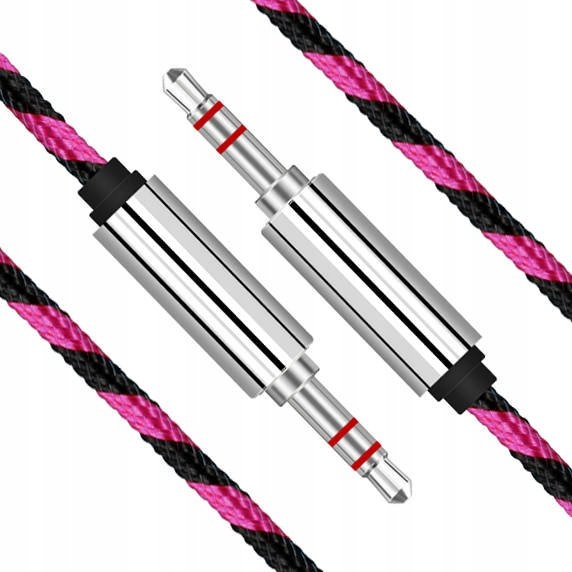 

Przewód Mini Jack 1,5M Czarny/różowy AB1.5-1.5M