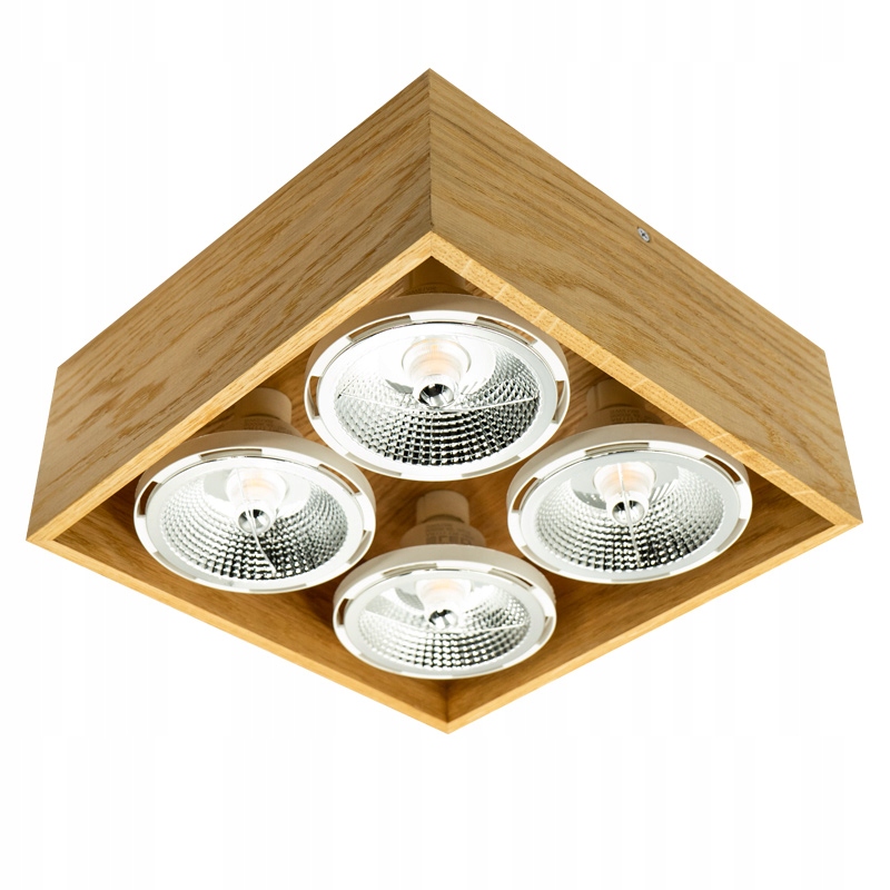 Svítidlo Stropní Svítidlo 27x27 cm Dubová GU10 Led Nástěnná Stropní Svítidlo Halogenová