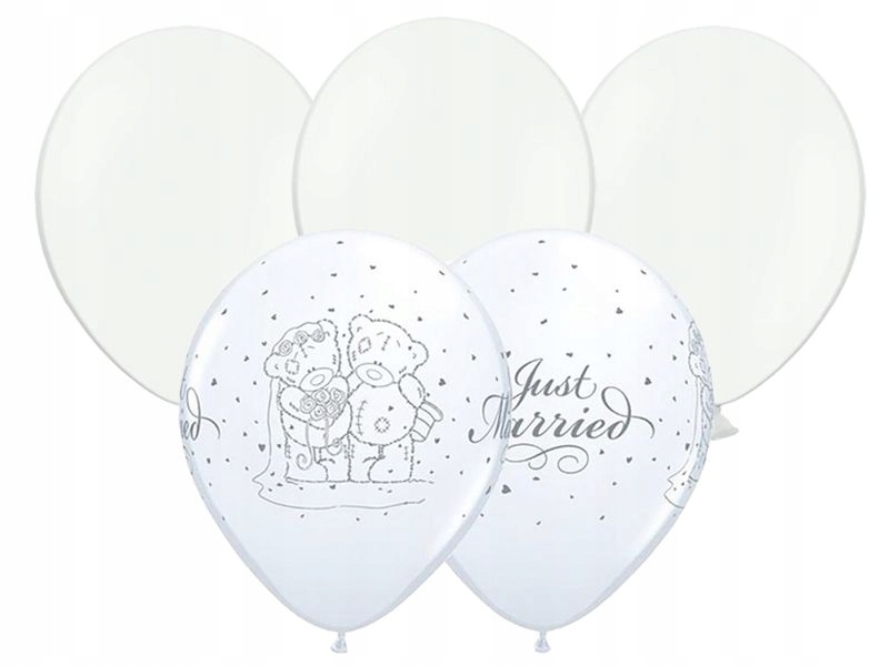 

Balony Ślubne Bukiet Balonów Just Married 5szt
