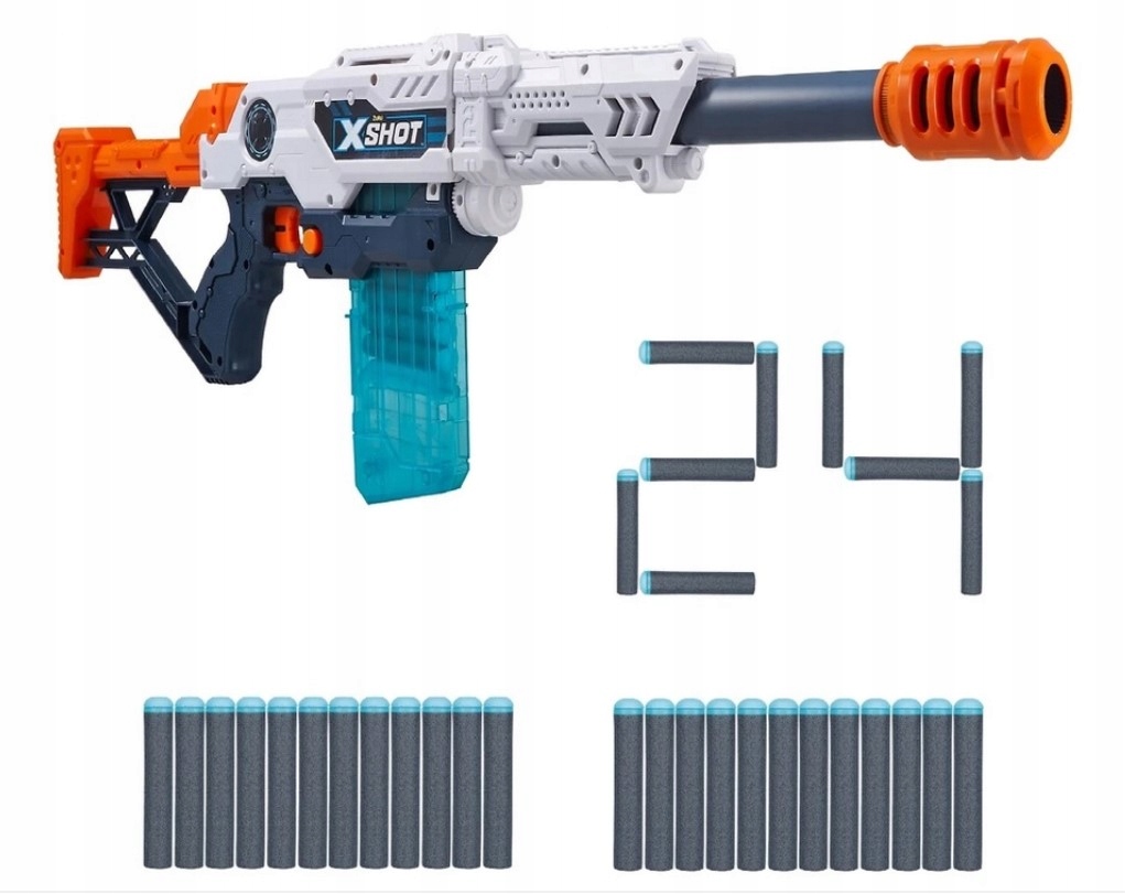 

Pistolet Zabawkowy Xshot Wyrzutnia 24 Strzałki