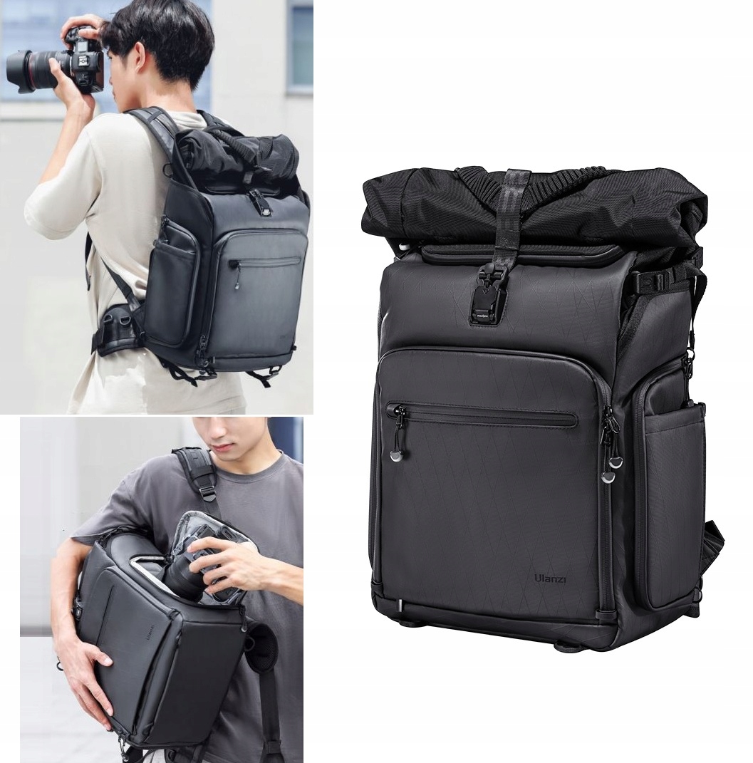Batoh Ulanzi 32L Roll Top pro kameru, dron, Tablet