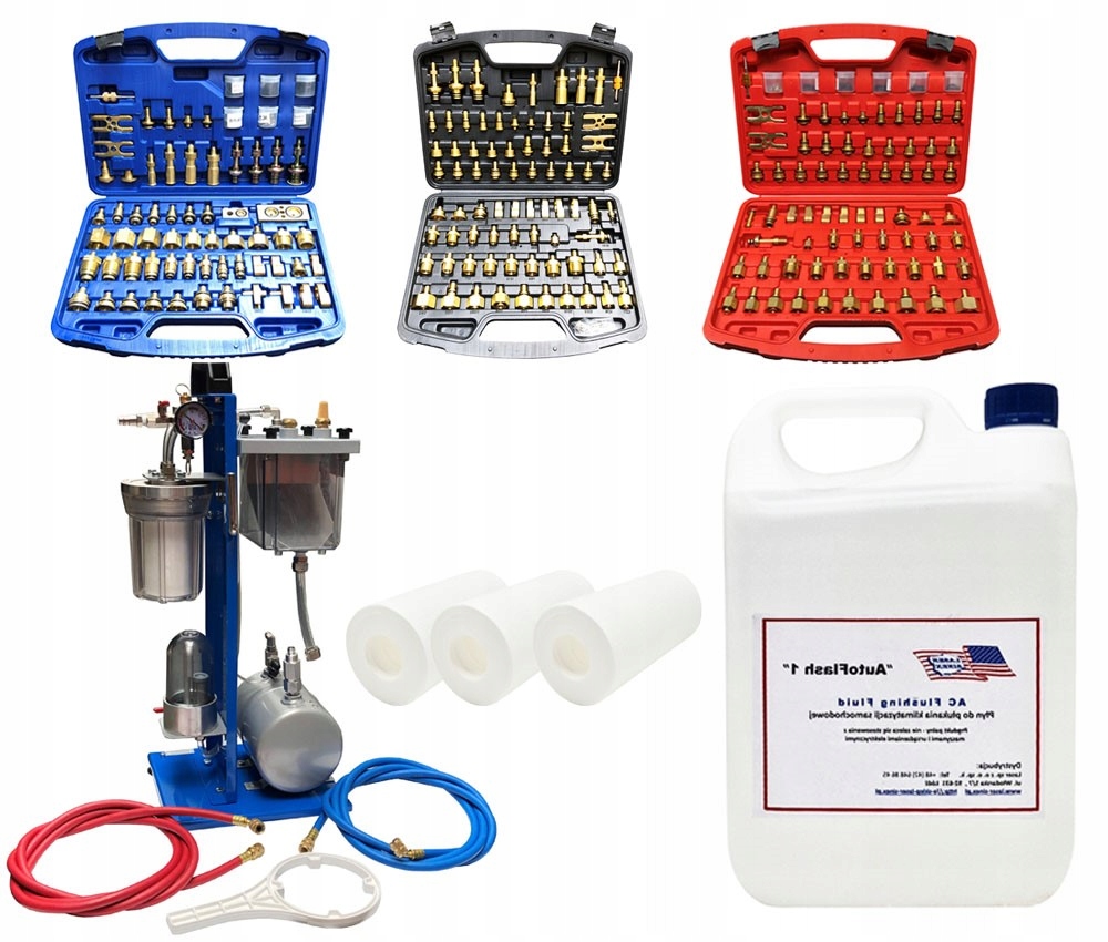 Sada na oplachovanie ohrievača – centrálne jednotky, adaptéry kvapalina