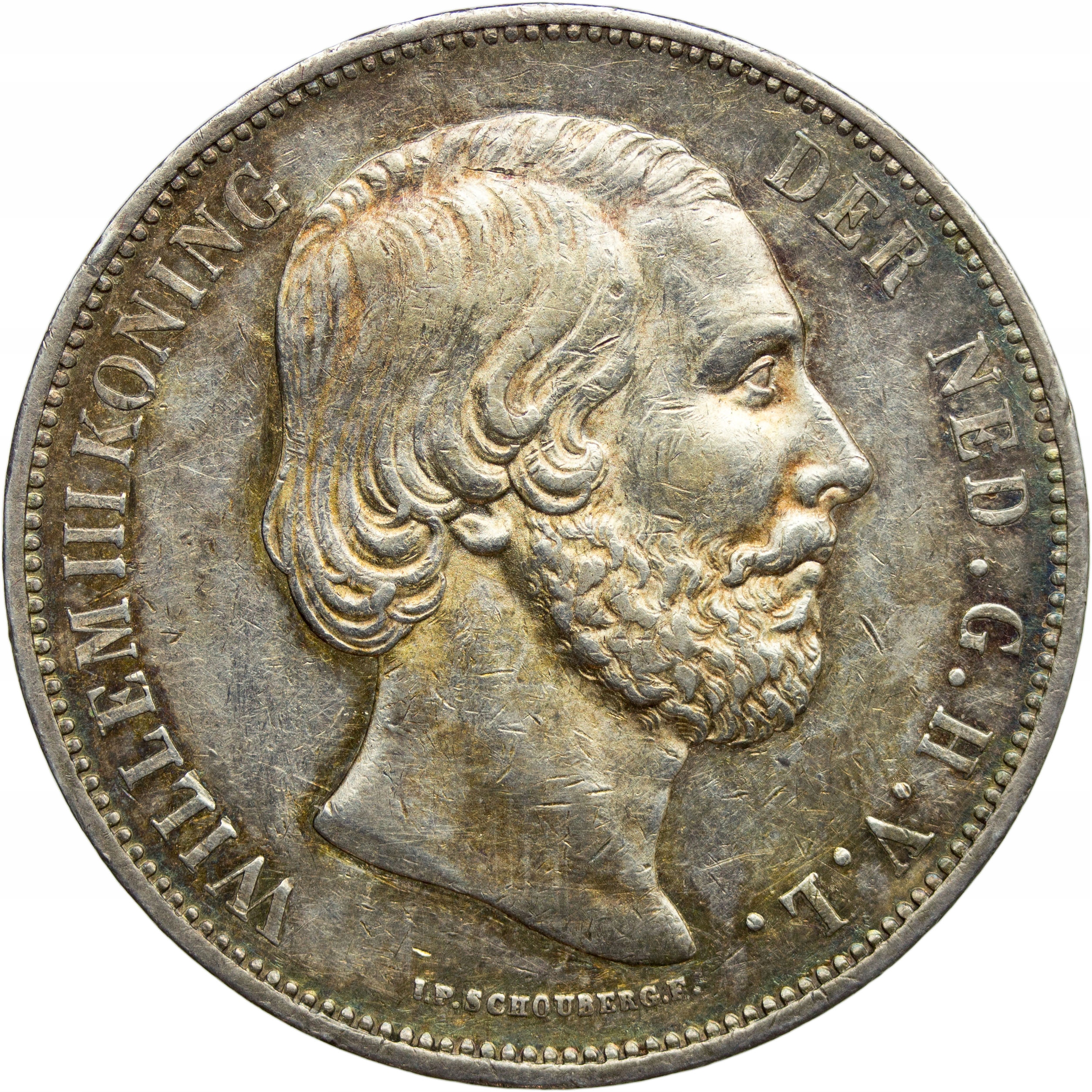 Holandia, 2 1/2 guldena 1872, Wilhelm III, st. 2