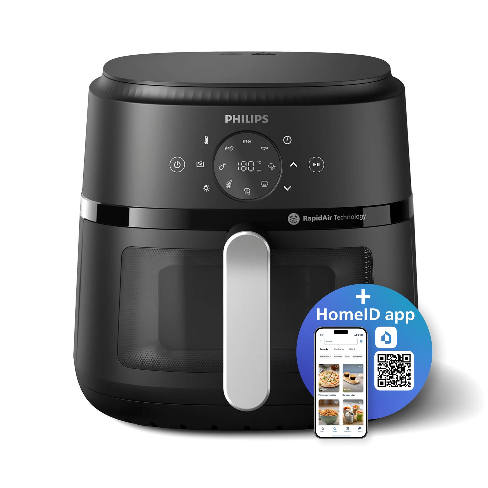 Philips Séria 2000 Airfryer, séria 2000, 6,2 l (strieborná) NA231/00