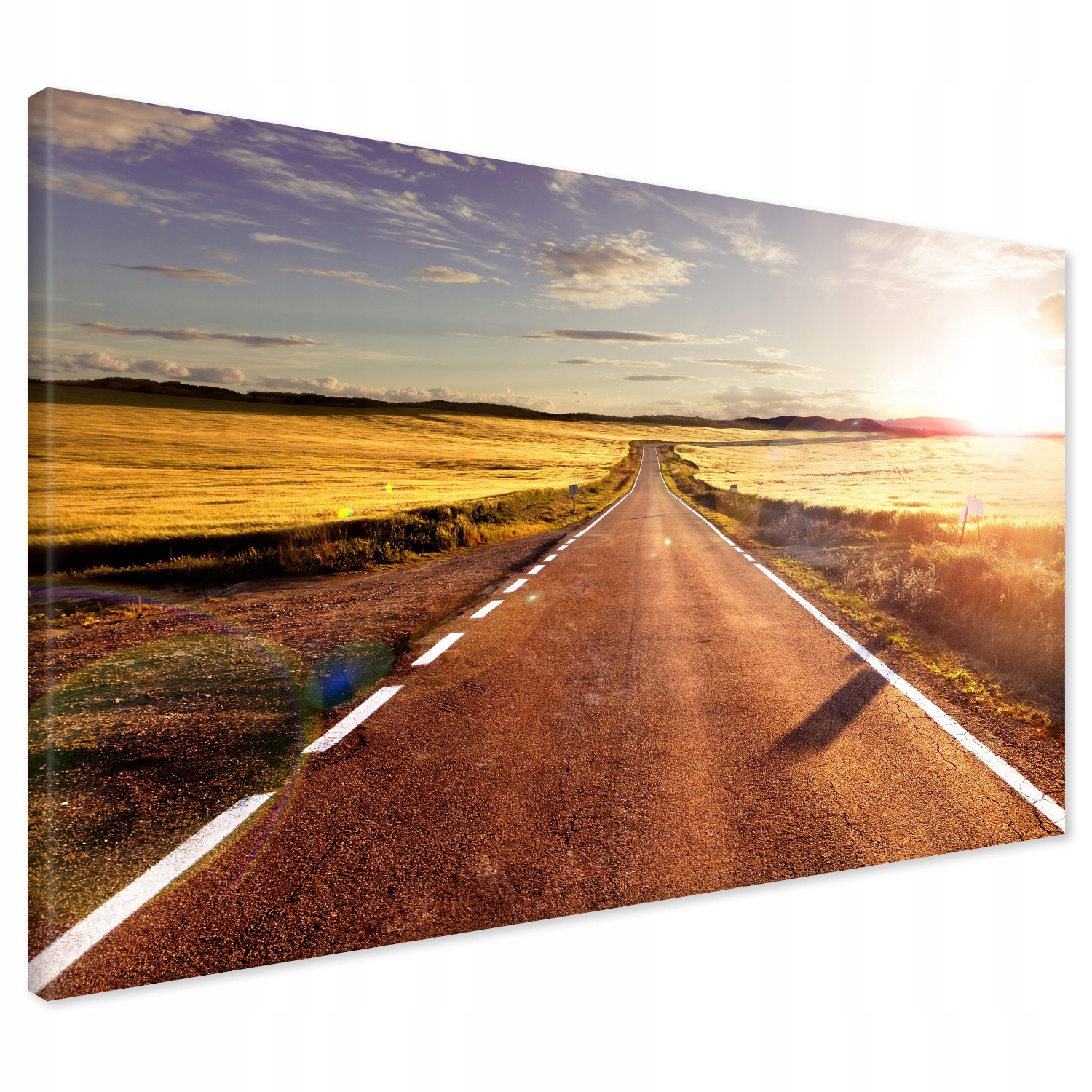 

Obraz na płótnie droga zachód słońca 120x80