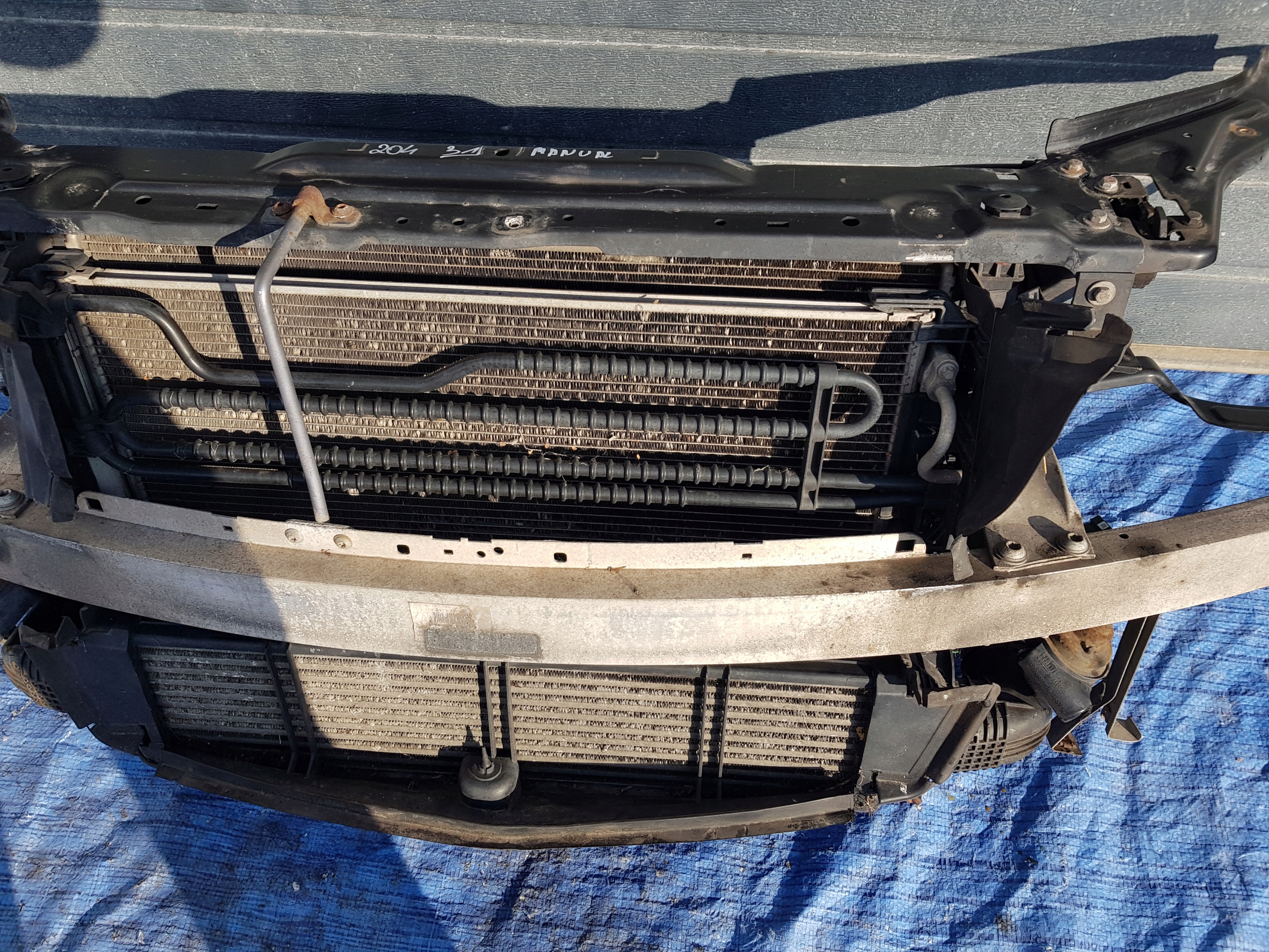 support panel for radiators radiator MERCEDES W204 2.2 CDI 651 MANUAL