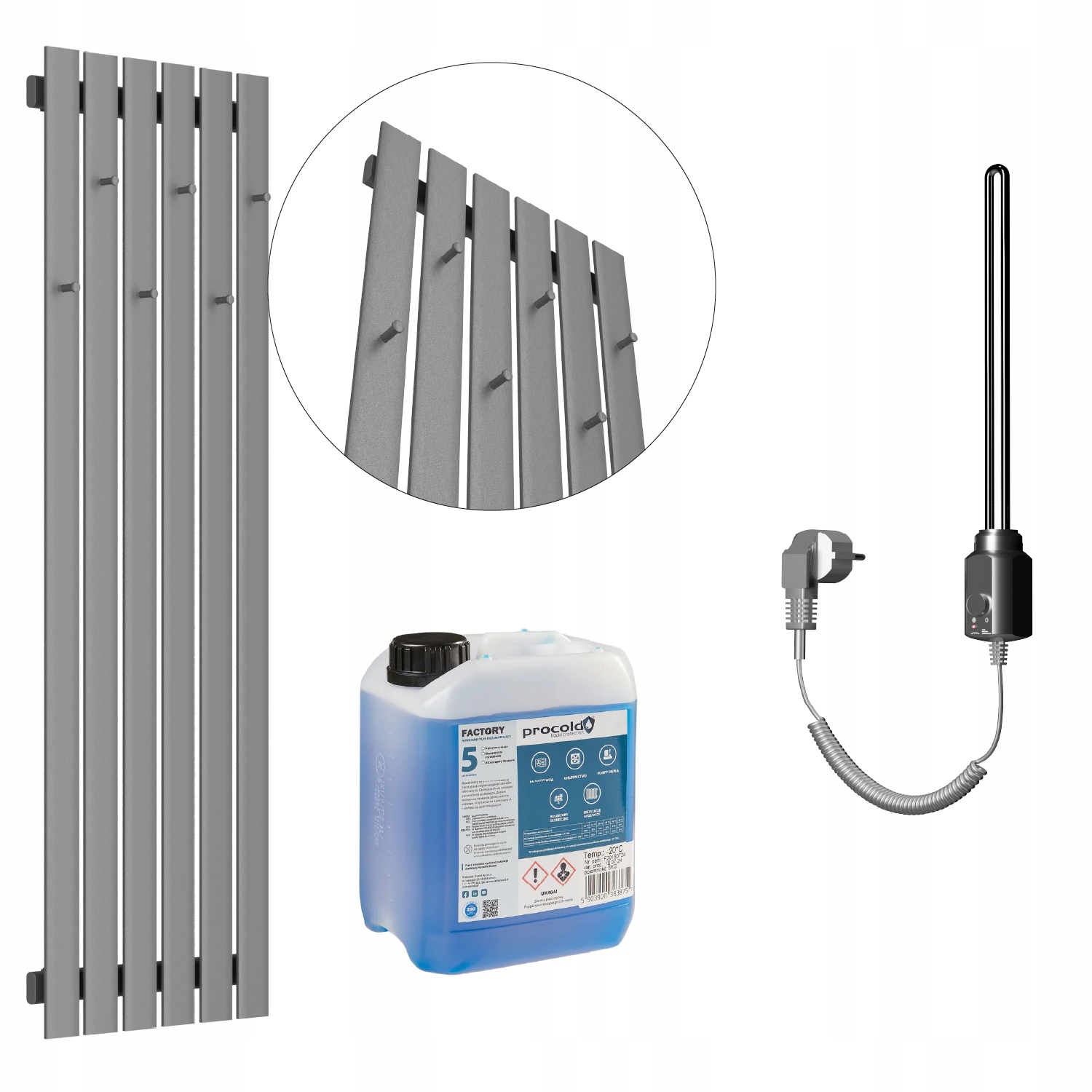 Set Elektrický ohřívač Bellohook 100x45 Antracit