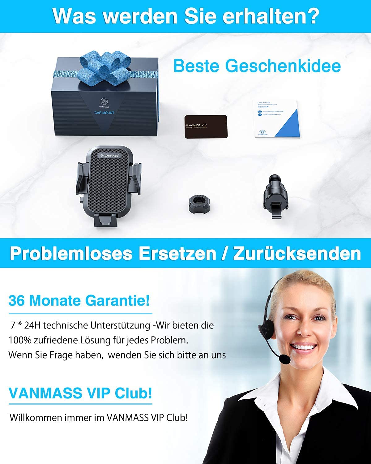 VANMASS Uchwyt Samochodowy 360° Do iPhone 16 Pro Max S24 — miniatura 7