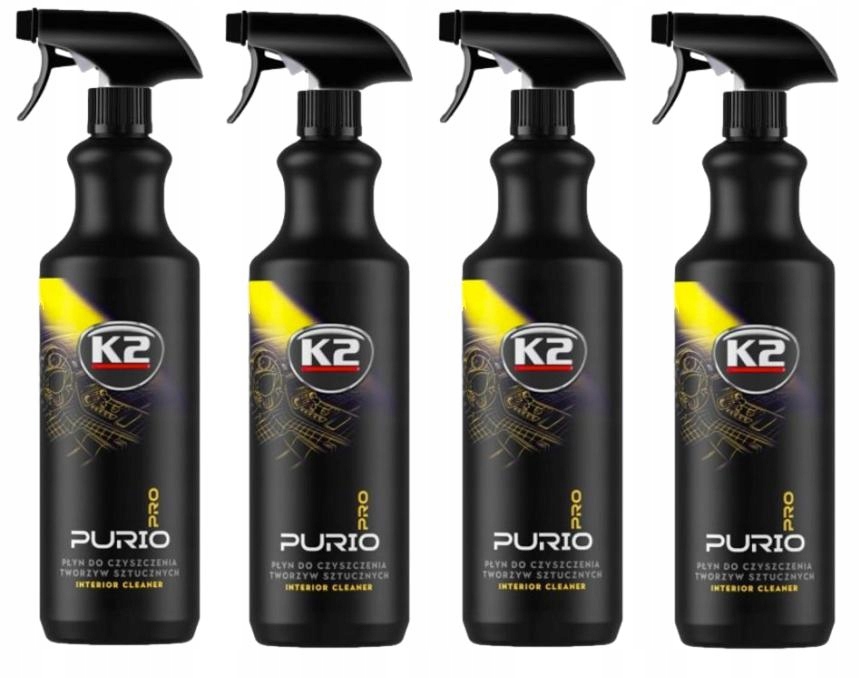 K2 4 X Purio Interior Cleaner Preparat Czyszczenie Plastików Atomizer 1L