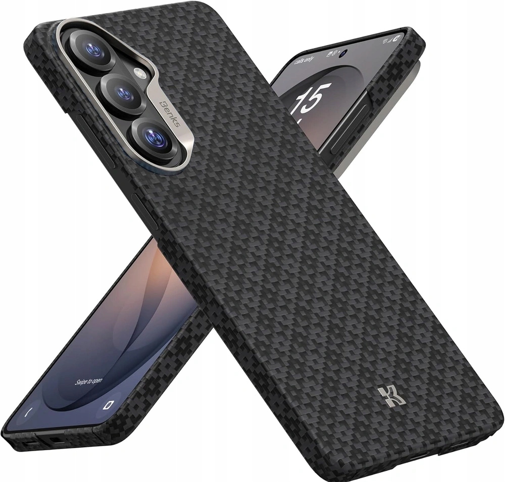 Pouzdro pro Samsung Galaxy S26, Benks Carbon Kevlar Armor Air Grid MagSafe