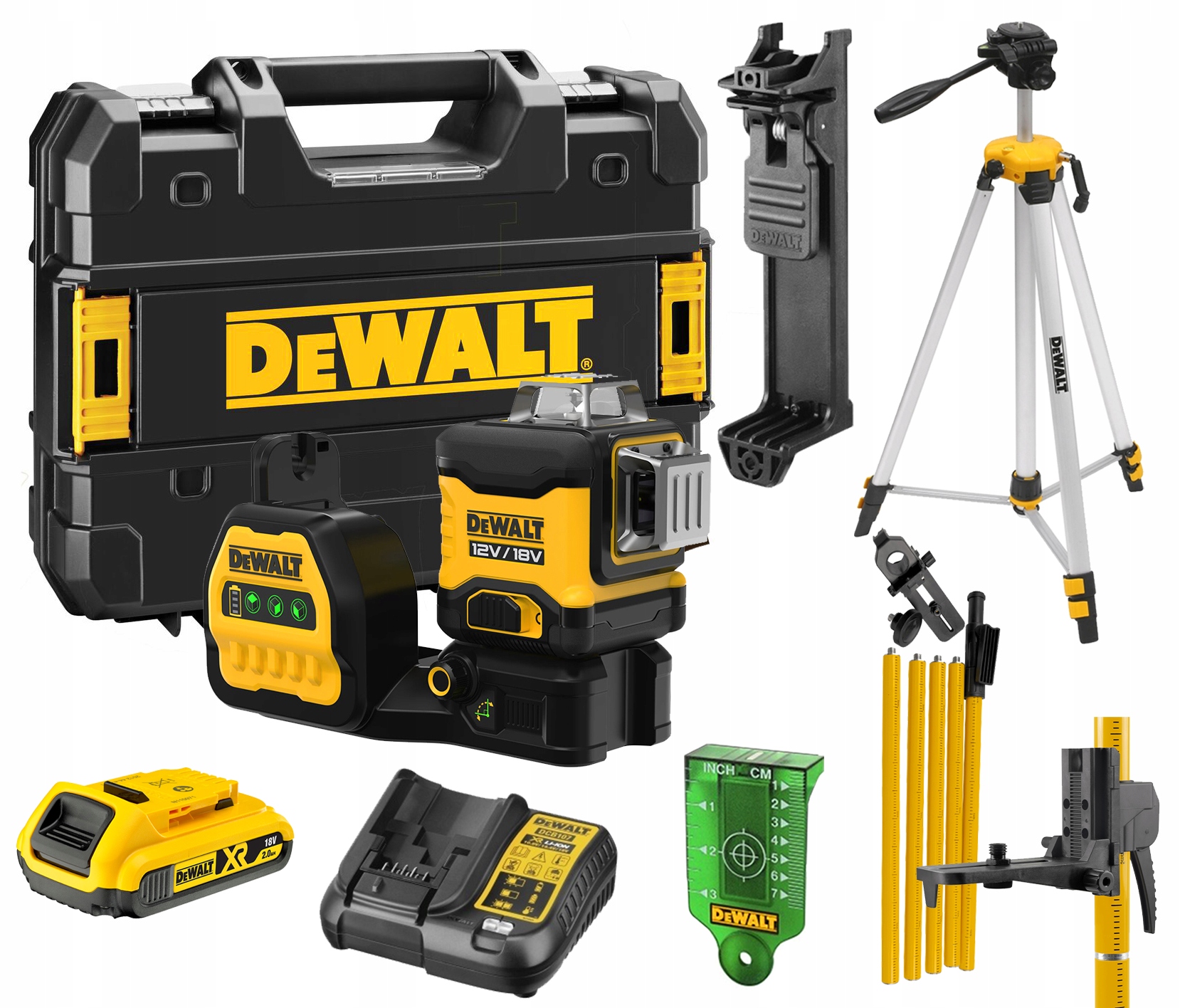 

Dewalt Laser 360° DCE089D1G18 Statyw Tyczka