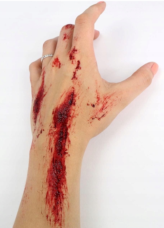 Żel imitacja krwi sztuczna krew 15g z gąbkami Typ krew