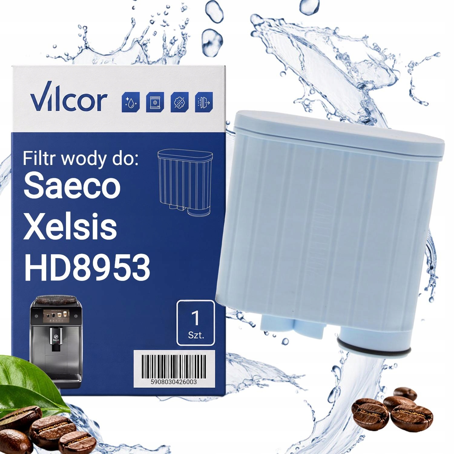 Filtr Do Ekspresu Saeco Xelsis HD8953 Ciśnieniowy, Wydajny, Wody, Ochrona