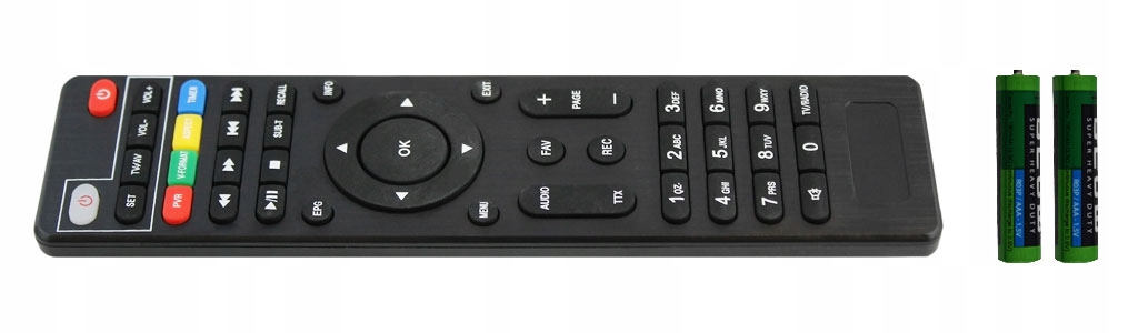 Pilot do dekodera DVB-T2 LTC LXDVB302 DVB302 Kolor dominujący czarny