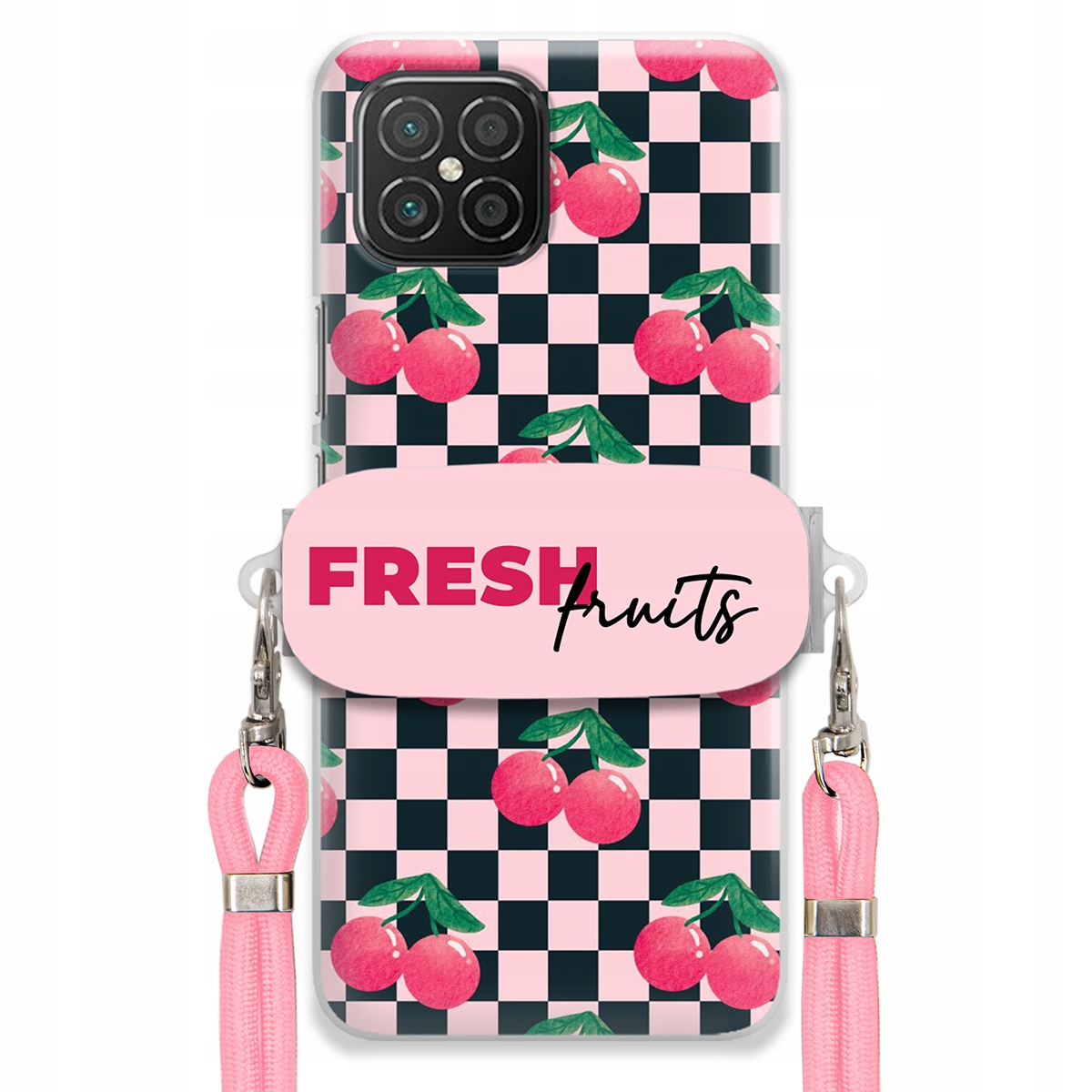 Puzdro pre Huawei Nova 8 Se Crossbody vodítko držiak šachovnice Fresh Fruits