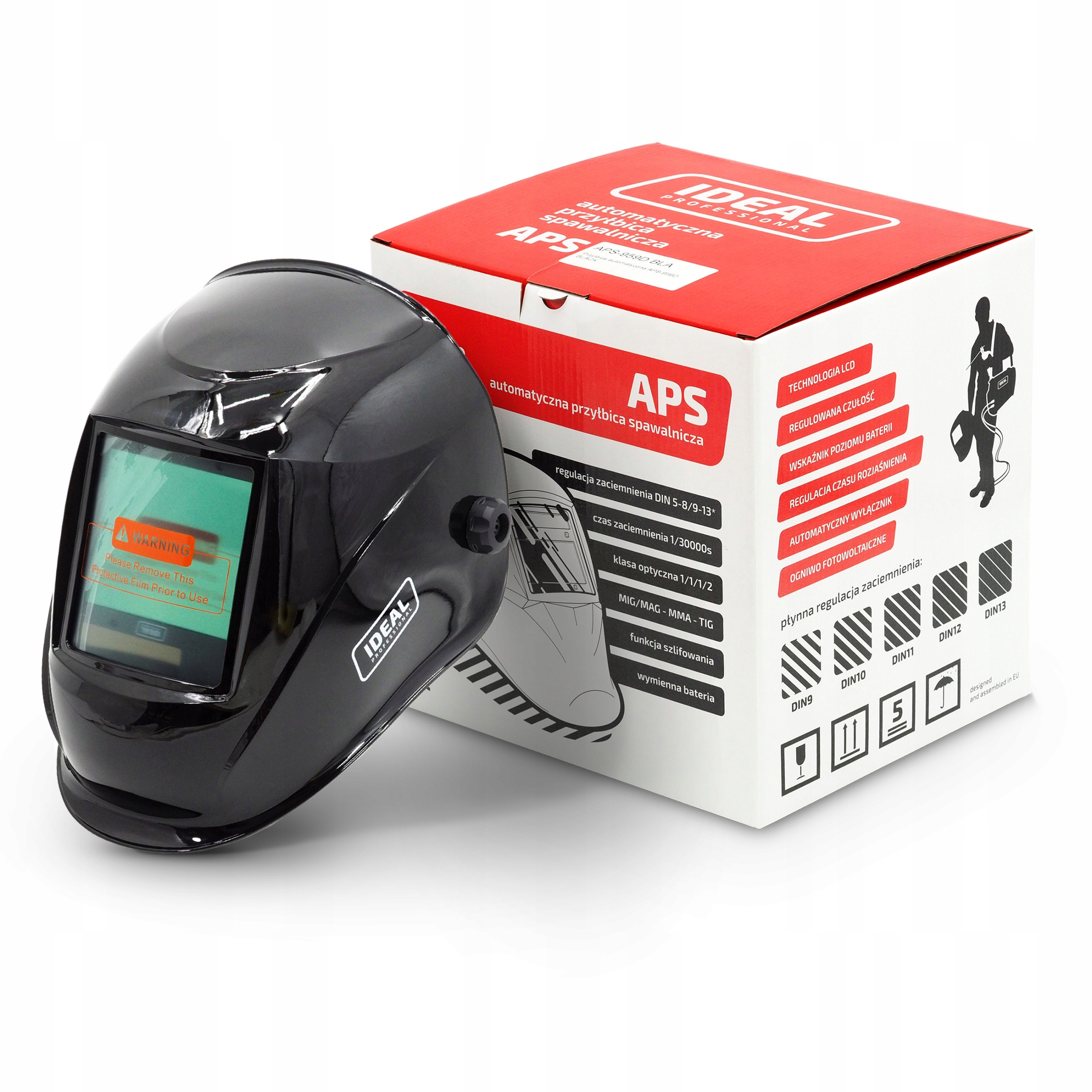 Przyłbica samościemniająca IDEAL APS-959D CZARNA