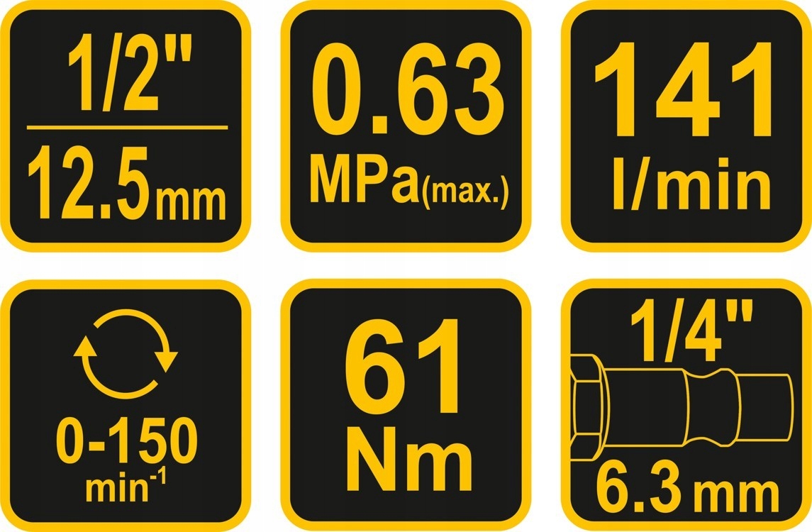 Klucz pneumatyczny kątowy 1/2 81117 Vorel Rozmiar trzpienia 1/2''
