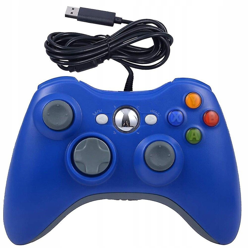 

Kontroler Pad Przewodowy Do Xbox 360 Pc Niebieski